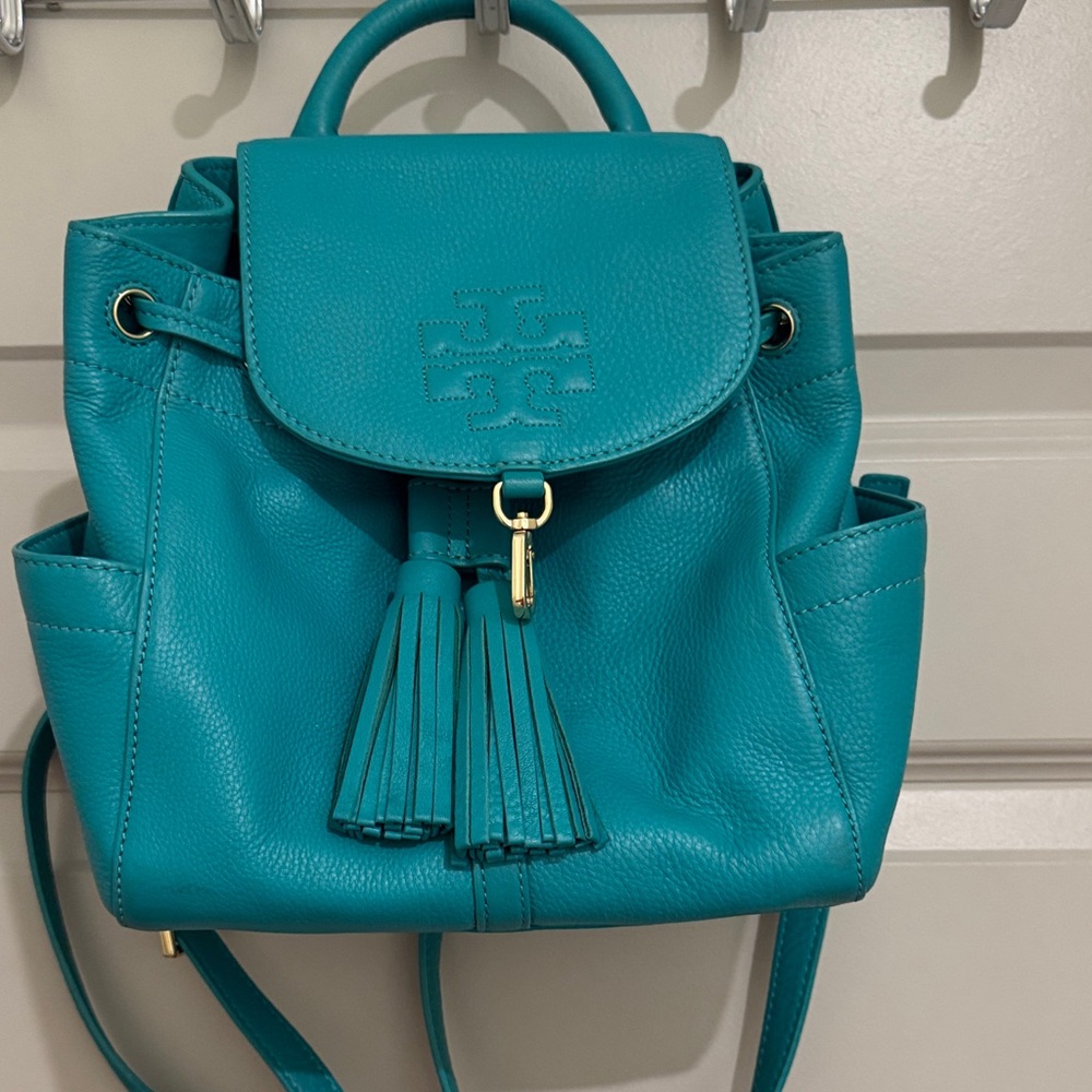 Tory Burch Vibrant Teal Backpack 
Plus with a wallet
